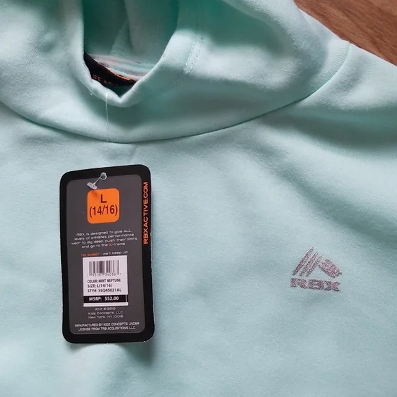 NWT RBX cropped soft hoodie size 14/16 - Picture 2 of 7